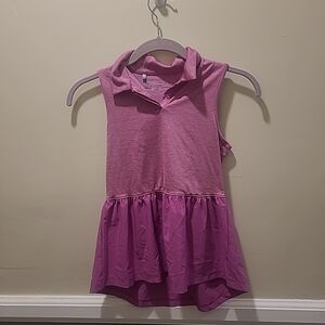 Under Armour HeatGear Peplum Sleeveless Golf Polo Dress Purple Girl’s YSM